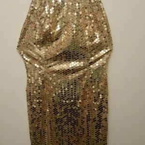 Special event party dress, gold sequin size 4
